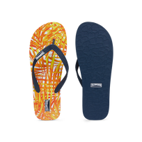 Men Beach Flip Flops Palm Leaves Mango front view
