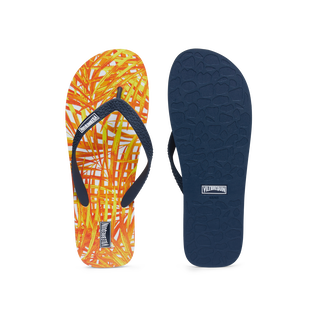 Men Beach Flip Flops Palm Leaves Mango front view