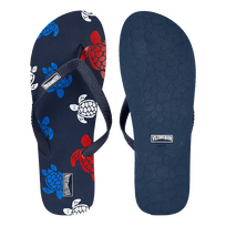 Men Beach Flip Flops Tortues Multicolores Navy front view