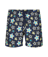 Men Embroidered Swim Trunks Stars Gift - Limited Edition Navy front view