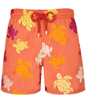 Men Swim Trunks Embroidered Ronde Tortues Multicolores - Limited Edition Tomette front view