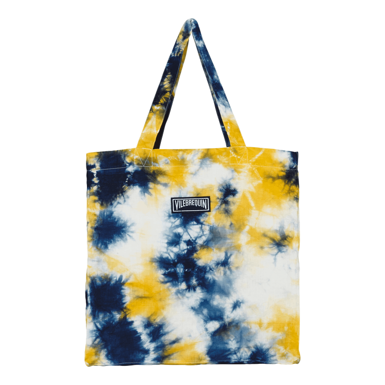 Linen Tie & Dye Tote Bag - Beach Bag - Babel - Blue - Size OSFA - Vilebrequin