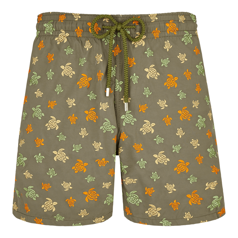 Men Swim Shorts Embroidered Ronde Des Tortues - Limited Edition - Swimming Trunk - Mistral - Green - Size XXL - Vilebrequin