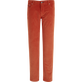 Pantalón recto de terciopelo con cinco bolsillos para hombre Rust vista frontal