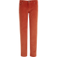 男士标准版型五袋丝绒长裤 Rust 正面图