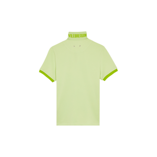 Men Organic Cotton Pique Polo Shirt Solid Macaroon back view