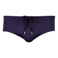 Men Fitted Swim Brief Solid Navy front view