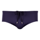 Figurbetonte Einfarbige Badehose für Herren Marineblau Vorderansicht
