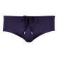 Men Fitted Swim Brief Solid Navy front view