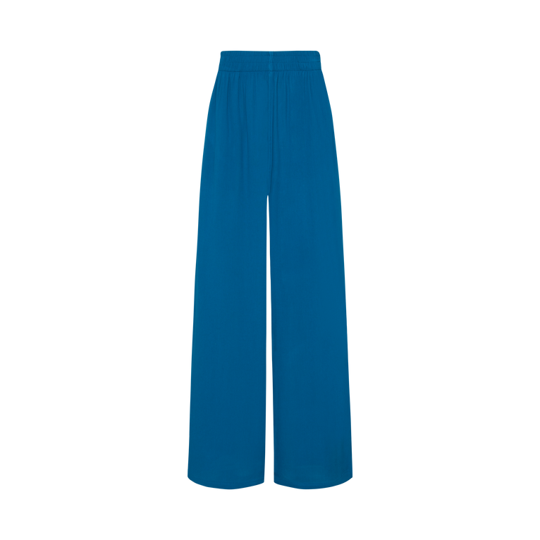 Vilebrequin Women Wide-legs Viscose Pants - Line - Blue - Size XS