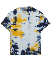 Camiseta en algodón orgánico con estampado Tie & Dye para hombre Azul marino vista frontal