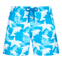 Bañador ultraligero y plegable con estampado Clouds para niño Hawaii blue vista frontal