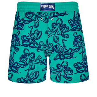 Men Swim Shorts Poulpes Flocked Emerald back view