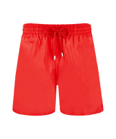 Men Swim Shorts Ultra-light and Packable Solid Poppy red front view