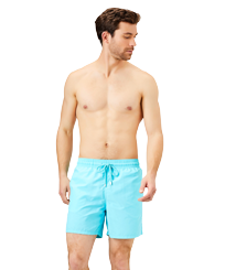 Men Swimwear Solid Lazulii blue front worn view