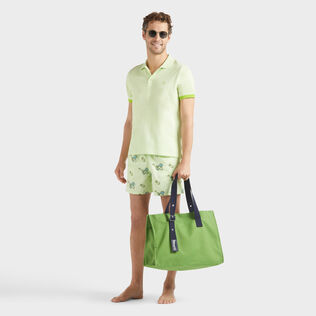 Men Organic Cotton Pique Polo Shirt Solid Macaroon details view 1