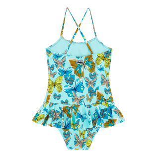 Bambina Intero Stampato - Costume intero bambina Butterflies, Laguna vista posteriore