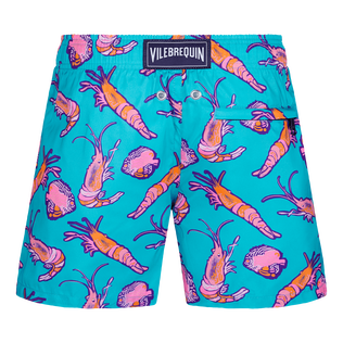 Costume da bagno bambino ultraleggero e ripiegabile Crevettes et Poissons Blu curacao vista posteriore