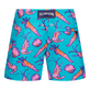 Costume da bagno bambino ultraleggero e ripiegabile Crevettes et Poissons Blu curacao vista posteriore