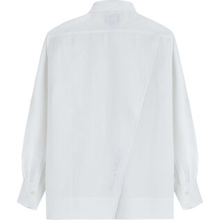 Women Solid Linen Shirt- Vilebrequin x Angelo Tarlazzi White back view