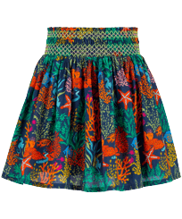 Jupe fille Fonds Marins Multicolores Bleu marine vue de face