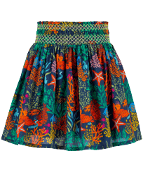 Girls Skirt Fonds Marins Multicolores Navy front view