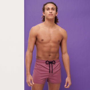 Men Others Solid - Men Swim Trunks Short and Fitted Stretch Solid, Murasaki front worn view