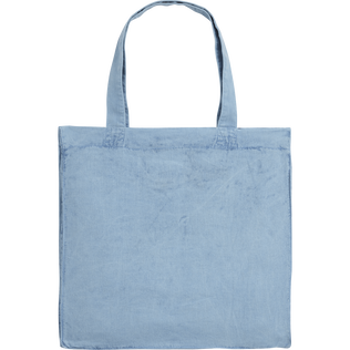 Linen Turtle Unisex Tote Bag Mineral Dye Source back view