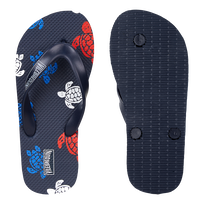 Kids Flipflop Tortues Multicolores Navy front view