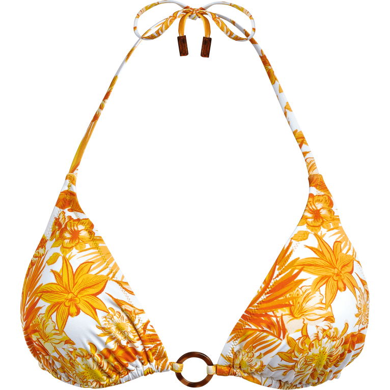 Tahiti Flowers Triangel-bikinioberteil Für Damen - Flox - Gelb - Größe XS - Vilebrequin