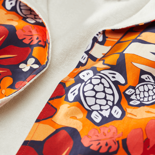 Camicia bambino in cotone Monoi Turtles Albicocca dettagli vista 1