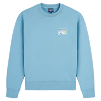 Wave Unisex-Sweatshirt aus Baumwolle mit Rundhalsausschnitt – Vilebrequin x Maison Kitsuné Breeze Vorderansicht