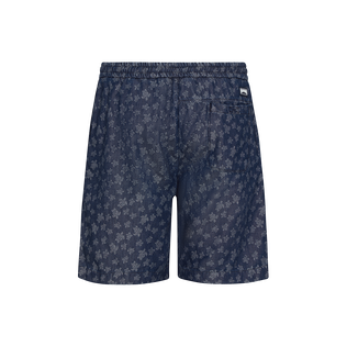 Men Light Denim Bermuda Shorts Ronde des tortues Dark denim w1 back view