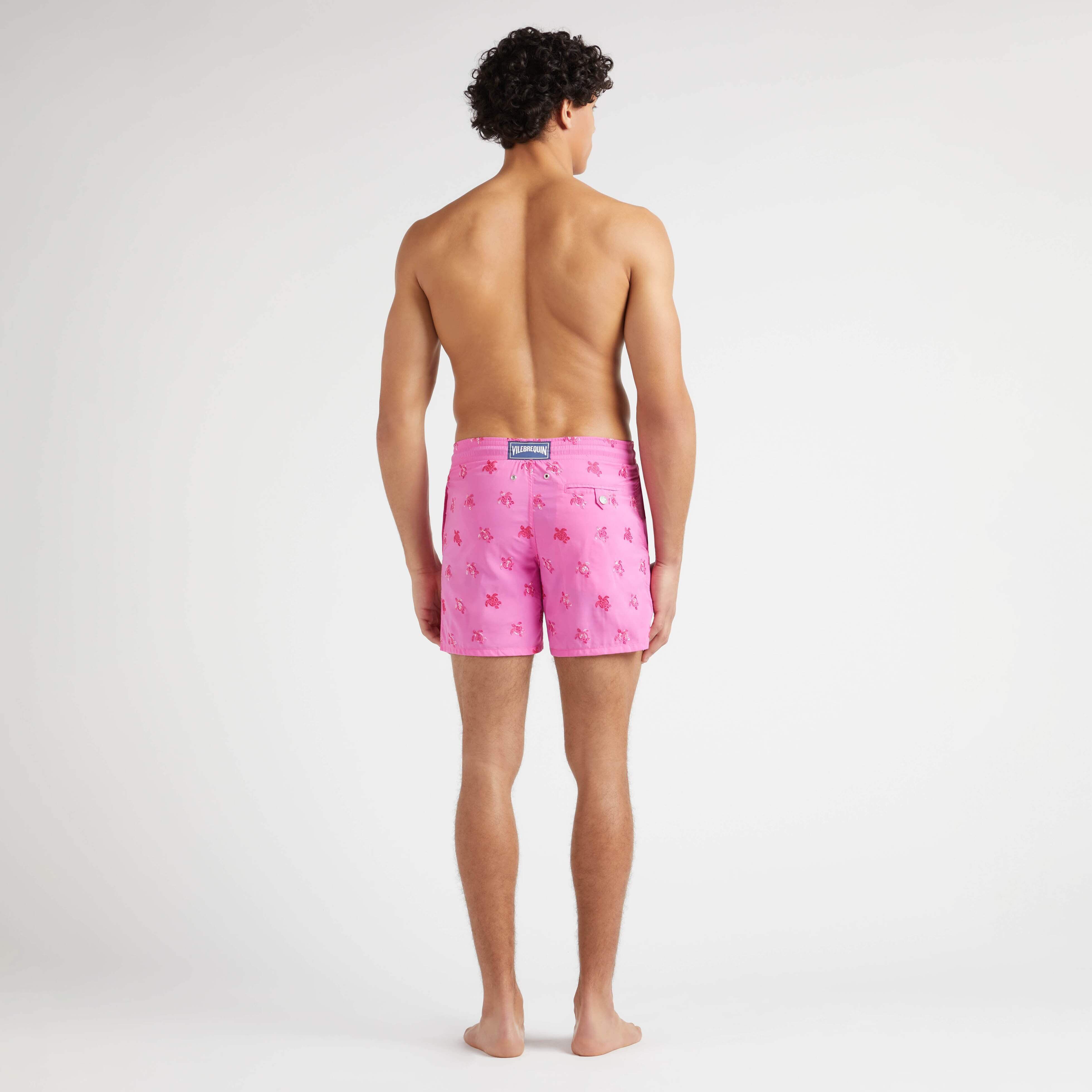 Men Swim Trunks Embroidered Micro Ronde des Tortues
