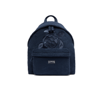 Turtle Unisex-Rucksack aus Frottee Marineblau Vorderansicht