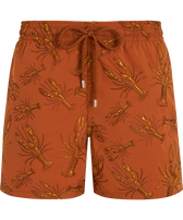 Men Swim Shorts Embroidered Lobsters - Limited Edition Caramel 正面图