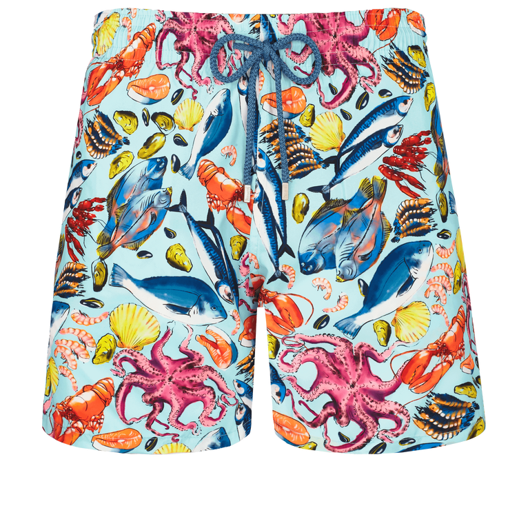 Men Swim Shorts Ultra-light And Packable Fisherman - Mahina - Blue - Size XXL - Vilebrequin