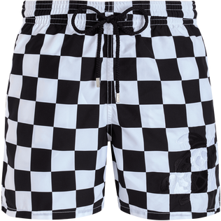 Pantaloncini mare uomo Damier Bianco vista frontale