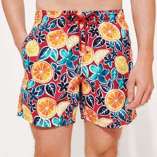 Bañador con estampado Presse Citron para hombre Burgundy detalles vista 3