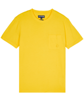 Camiseta de algodón orgánico de color liso para hombre Sol vista frontal