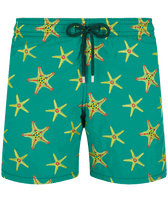 Maillot de bain homme brodé Starfish Dance - Édition Limitée Tilleul vue de face