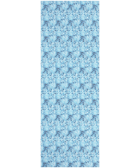 Pareo in voile di cotone Flowers Tie & Dye Blu marine vista frontale