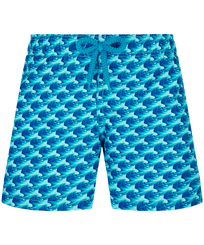 Bañador con estampado Micro Waves para niño Lazulii blue vista frontal