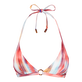 Haut de maillot de bain foulard femme Ikat Flowers Multicolore vue de face