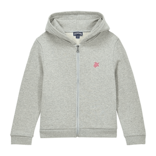 sweat fille a capuche zippe coupe courte blanc sweats