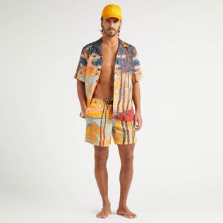 Pantaloncini mare uomo 360 Voile et Pins - Vilebrequin x Paul Signac Granoturco dettagli vista 1