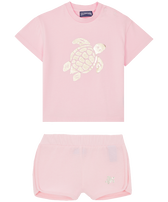 Girls 2-piece Cotton Baby set Marshmallow front view