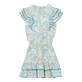 Girl Mini Dress Hidden Fishes - Vilebrequin x Poupette St Barth White back view