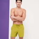 Men Classic Solid - Men Swimwear Solid, Matcha front worn view