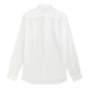 Camicia uomo in lino tinta unita Bianco vista posteriore